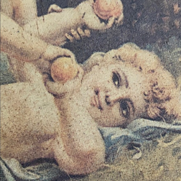 Hand painted Cherub wooden platter - Picture 3 of 7